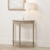 Heritage Putty Pine Wood Half Moon Console Table