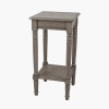 Heritage Taupe Pine Wood Accent Table