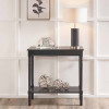 Heritage Black Pine Wood Console Table