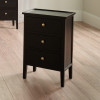 Chelmsford Satin Black Pine Wood 3 Drawer Unit