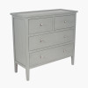 Chelmsford Vendee Grey Pine Wood 4 Drawer Unit