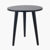 Chelmsford Satin Black Pine Wood Side Table