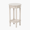 Heritage Putty Pine Wood Round Accent Table