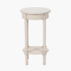 Heritage Putty Pine Wood Round Accent Table