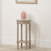 Heritage Putty Pine Wood Round Accent Table