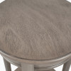 Heritage Taupe Pine Wood Round Accent Table