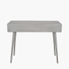 Chaya Dark Grey Pine Wood 2 Drawer Console Table