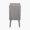 Chaya Dark Grey Pine Wood 3 Drawer Bedside Table