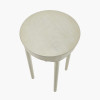 Naha Elizabeth White Pine Wood Round Occasional Table