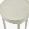 Naha Elizabeth White Pine Wood Round Occasional Table