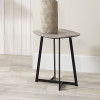 Ukiah Grey Oak Veneer and Black Metal Side Table