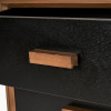 Klee Black Pine Wood 3 Drawer Bedside