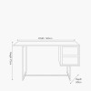 Marca Sand Wash Acacia Wood and Black Metal Desk