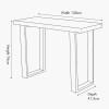 Pahoja Oak Finish Mango Wood and Black Metal Console Table