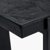 Mashu Matt Black Mango Wood and Black Metal Console Table