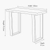 Mashu Matt Black Mango Wood and Black Metal Console Table