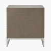 Ambroso Grey Wash Mango Wood and Silver Metal 3 Drawer Unit