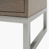 Ambroso Grey Wash Mango Wood and Silver Metal 3 Drawer Unit