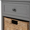 Devonshire Grey Pine Wood 1 Drawer 2 Basket Unit