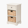 Devonshire Putty Pine Wood 1 Drawer 2 Basket Unit