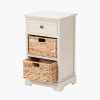 Devonshire Putty Pine Wood 1 Drawer 2 Basket Unit