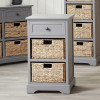 Devonshire Grey Pine Wood 1 Drawer 2 Basket Unit