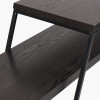 Mashiko S/2 Black Ash Veneer and Black Metal Console Tables