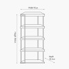 Jersey Concrete Effect Wood Veneer and Black Metal 4 Shelf Unit