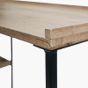 Gallery Natural Wood Veneer and Black Metal Desk