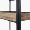 Gallery Natural Wood Veneer and Black Metal Desk