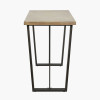 Marca Sand Wash Acacia Wood and Black Metal Bar Table