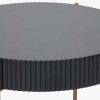 Georgio Black Wood Veneer and Gold Metal Coffee Table