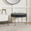 Georgio Black Wood Veneer and Gold Metal Coffee Table