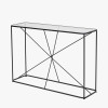 Roxy Glass and Black Metal Console Table