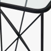 Roxy Glass and Black Metal Side Table