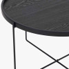 Voss Black Wood Veneer and Black Metal Coffee Table