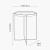 Voss Mirrored Glass and Black Wood Veneer Side Table