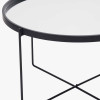 Voss Mirrored Glass and Black Wood Veneer Coffee Table