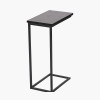 Soho Black Ash Veneer and Black Metal Supper Side Table