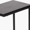 Soho Black Ash Veneer and Black Metal Supper Side Table