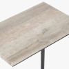 Soho Grey Oak Wood Veneer and Black Metal Supper Side Table