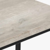 Soho Grey Oak Wood Veneer and Black Metal Supper Side Table