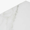 Soho White Marble Veneer and Black Metal Supper Side Table