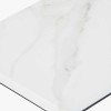 Soho White Marble Veneer and Black Metal Supper Side Table