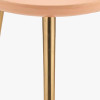 Seline Apricot Enamel and Gold Metal Side Table