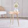 Seline Apricot Enamel and Gold Metal Side Table