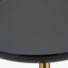 Seline Black Enamel and Gold Metal Side Table