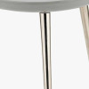 Seline Grey Enamel and Silver Metal Side Table