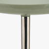 Seline Sage Enamel and Silver Metal Side Table