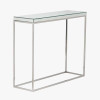 Elysee Mirrored Glass and Silver Metal Console Table